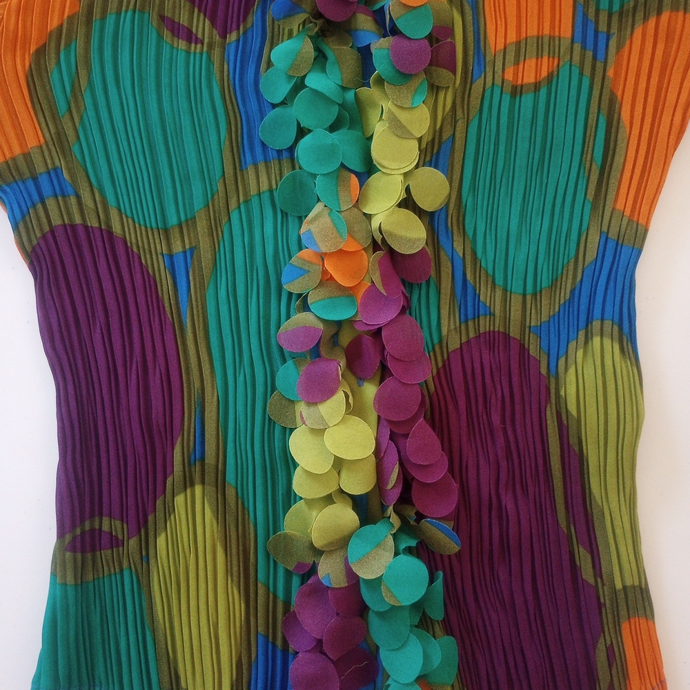 Vintage Milano Colorful Patterned Women's Top - Picture 3 of 4